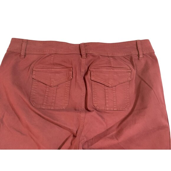 Torrid Womens Size 22 Double Buckle Maroon Pants Feel the Fit Cuffed Hem Straigh - Picture 3 of 9